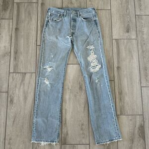 Vintage Levis Jeans Mens 35x24 Blue 501 Button Fly Denim Pants Western Skate USA